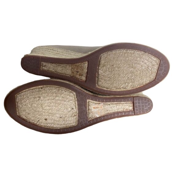 J. Crew Women’s Shoes Size 9.5 Cream Canvas Espadrille Wedges in Flax AL003 - Picture 10 of 11